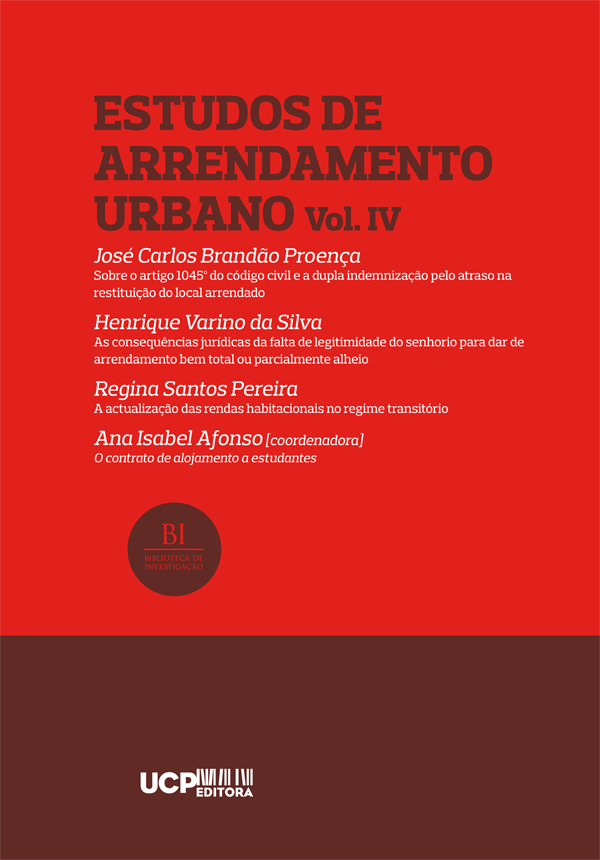 ESTUDOS DE ARRENDAMENTO URBANO VOL. IV