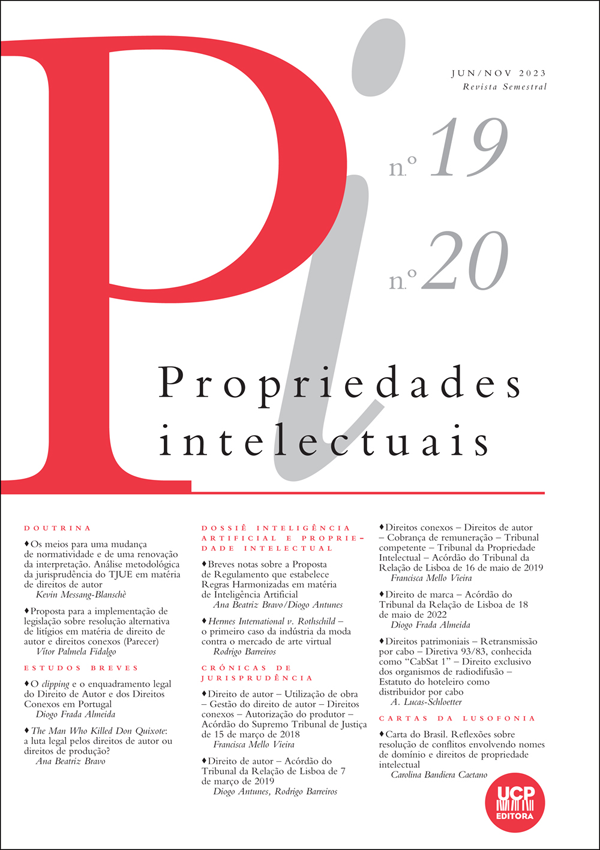 PROPRIEDADES INTELECTUAIS N. 19/20 (JUN./NOV. 2023)