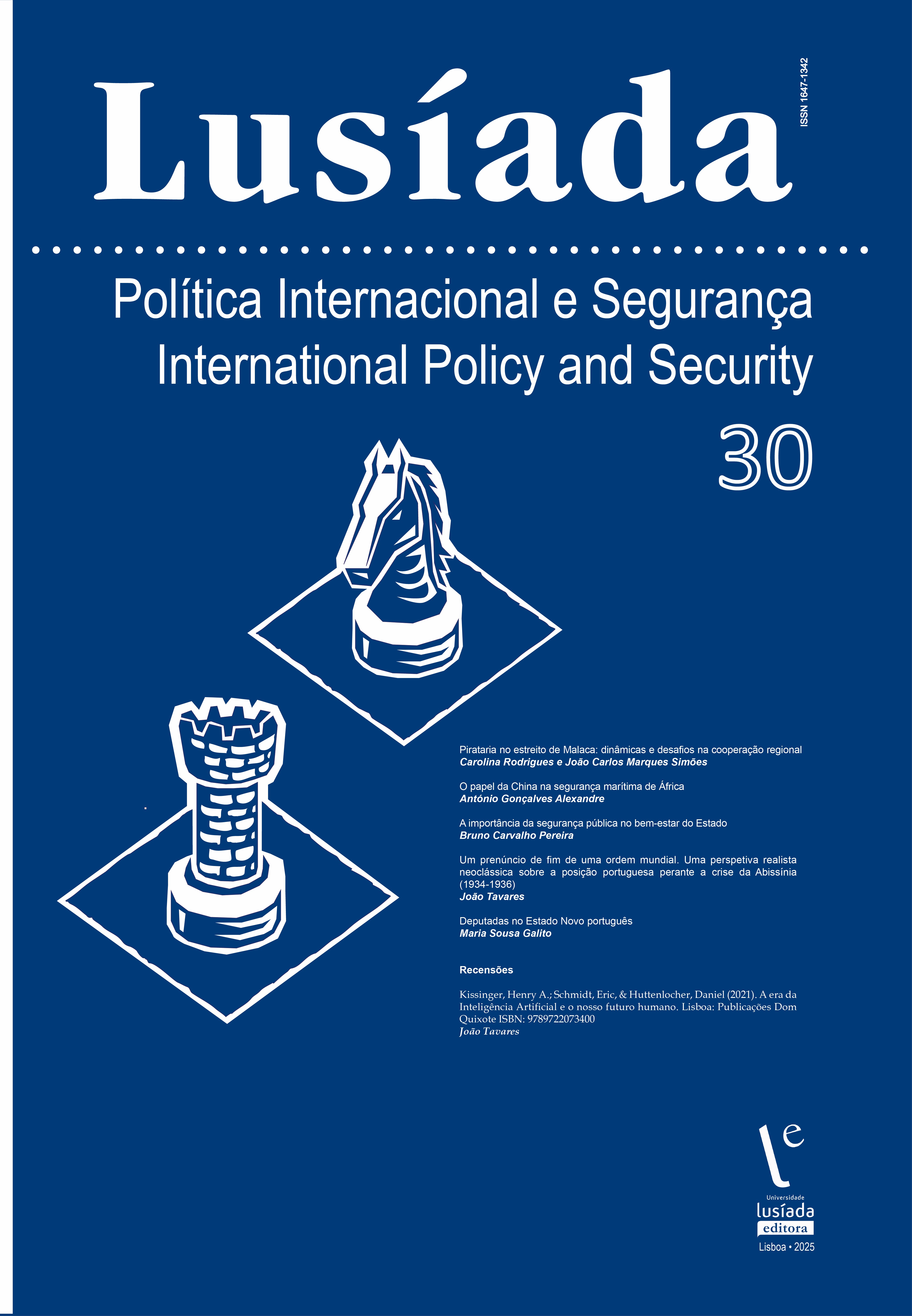 Lusíada. Política Internacional e Segurança, n. 30 (2025) - Universidade Lusíada Editora